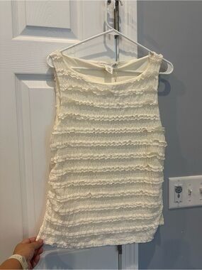 Altar'd State Cream Ruffle Layered Sleeveless Camisole